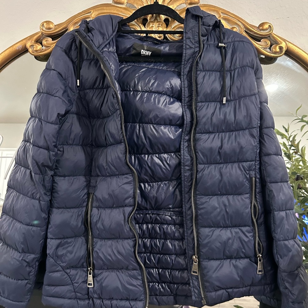 DKNY Midnight Blue Quilted Jacket